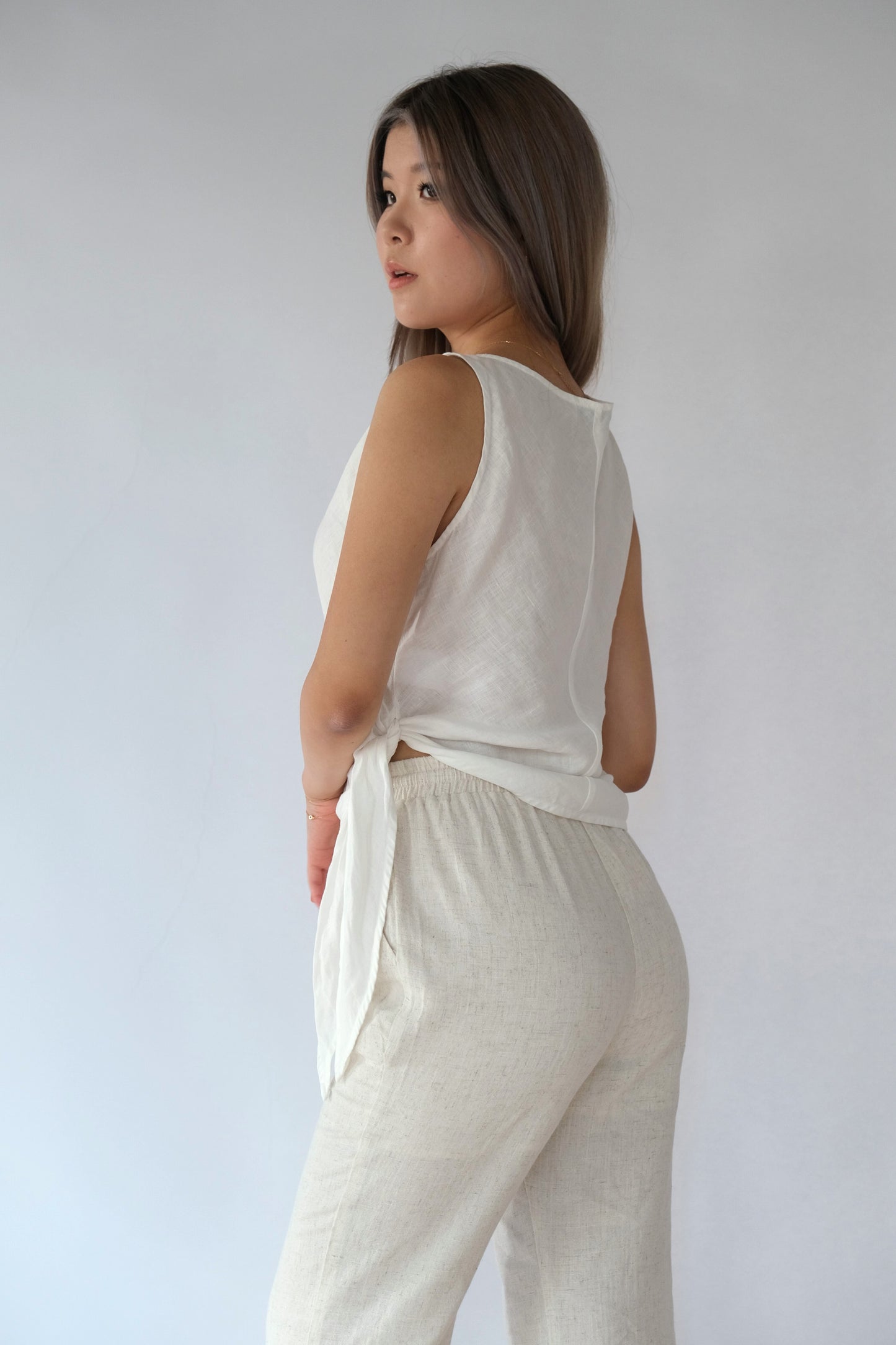 Adele Linen Sleeveless Top