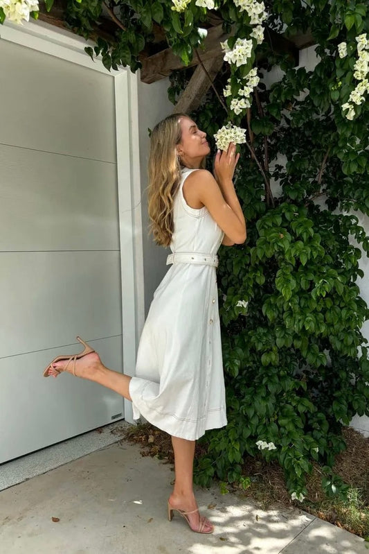 Marley Sleeveless Denim Midi Dress
